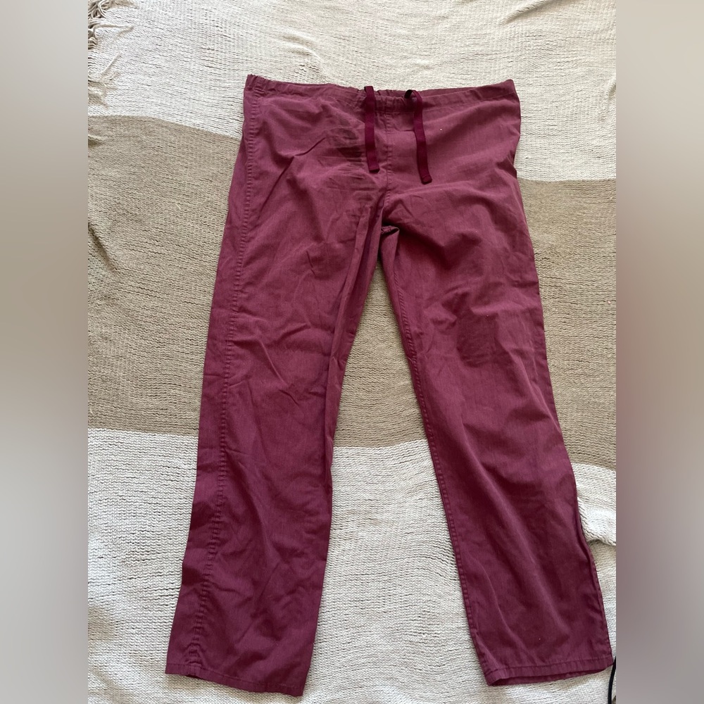 Maroon scrub pants